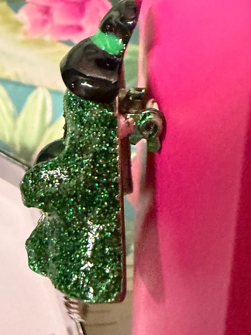 Betsey Johnson Faux Stone Halloween Witch Ghost Fringe Brooch NWT
